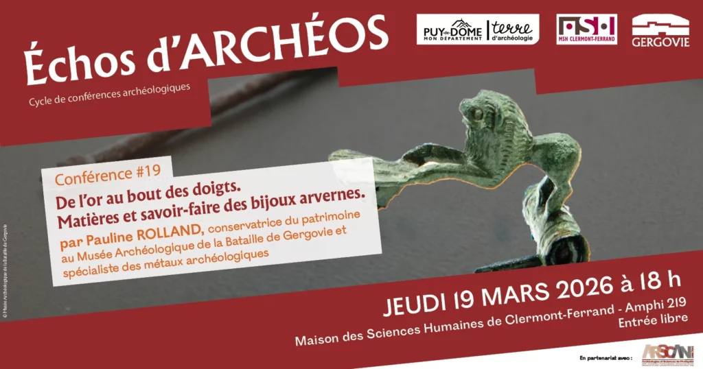 Visuel promotionnel conférence archéologique sur les bijoux gaulois